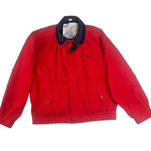 Vintage Caterpillar Jacket CAT Turning Point Men's XL Red & Blue Full Zip Vented